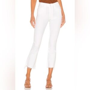 MOTHER White Ankle Crop Jeans